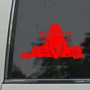 Inspector Gadget Red Decal PEEKING Truck Window Red Sticker