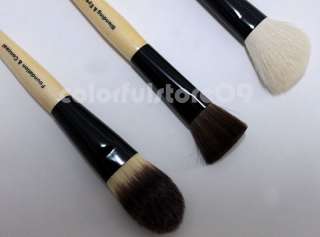 New 3 Pcs Dual End Deluxe Duo Make Up Brush Set  