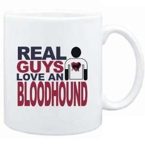    Mug White  Real guys love a Bloodhound  Dogs: Sports & Outdoors
