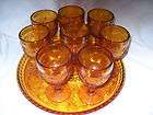 tiara glass ware amber indiana sandwich 8 5 oz goblet