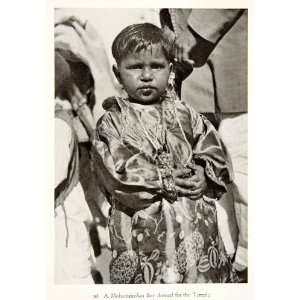  1938 Print Portrait Costume Muslim Islamic Boy Temple 