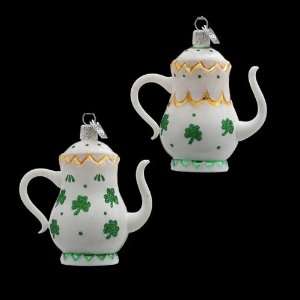   Gems Blown Glass Irish Teapot Christmas Ornaments 3 Home & Kitchen