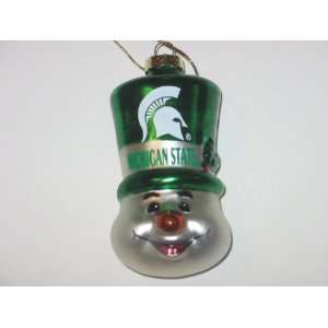  MICHIGAN STATE SPARTANS 3 1/2 tall and 2 wide Blown Glass 