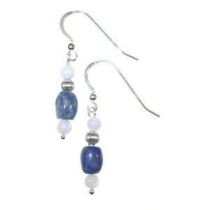  Sodalite and Blue Lace Agate Earrings
