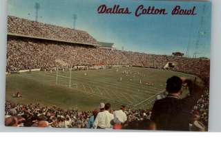 DALLAS TX Cotton Bowl Football Game Old Postcard  