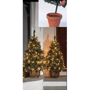   Outdoor Artificial Christmas Stake Tree   Clear Lights: Home & Kitchen