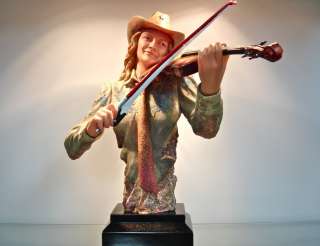18 Jazz Musician Statue Fiddle Player Collezione di Tesoro  