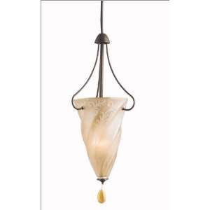  Pendant 1 Lt. Incandescent   Tannery Bronze w/ Gold Accent 