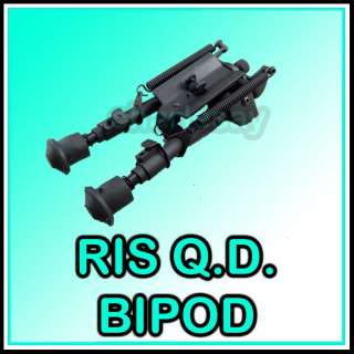 Tactical RIS rail mount rifle 6 9 Metal pivot Bipod  