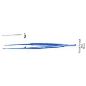  Titanium Tissue Micro Tweezers Straight 1x2 Tooth 17cm 