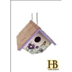  Home Bazaar HB 9074PACS Printed Wren Hanging Birdhouse 