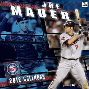  Joe Mauer Minnesota Twins 2012 Calendar: 12x12 Player Wall 