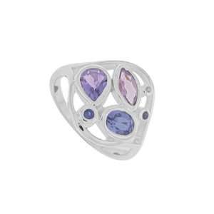  Boma Sterling Silver Amethyst, Light Amethyst and Iolite 