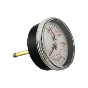 Pressure Temperature Combination Gauge   1/4 Center Back Mount Gauge 