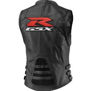  ICON BOMBSHELL GSXR WOMENS LEATHER VEST BLACK MD/LG 