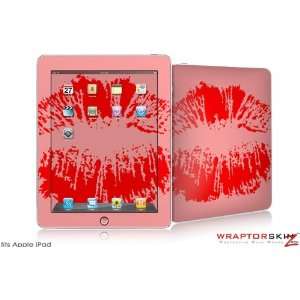  iPad Skin   Big Kiss Lips Red on Pink   fits Apple iPad by 
