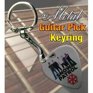  Snow Patrol Metal Guitar Pick Keyring: Musical Instruments