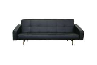 Modern KaY contemporary FUTON sofa bed BLACK  