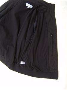   Jacket Wind Proof Zip Coat Blazer Black Lined Small Button  