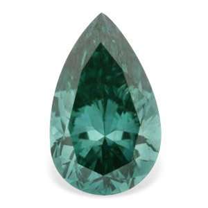  0.53 Ct Teal Blue Color Pear Cut Real Loose Diamond 