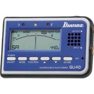  Ibanez GU40BL Guitar and Bass Tuner Musical Instruments