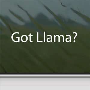  Got Llama? White Sticker Alpaca Famer Laptop Vinyl Window 