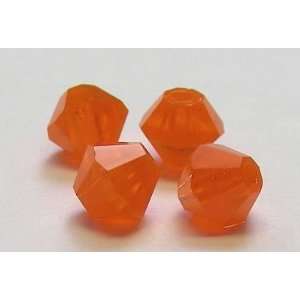  Czech Beads Rondells, ORANGE OPAL, 3 mm, 144 pcs 