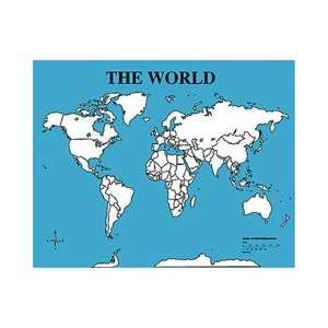  WIPE OFF MAP WORLD 22 X 28