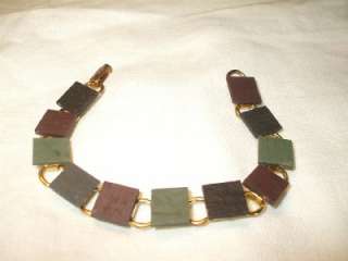 RETRO 70s Shades of SLATE Squares on GT Backs Bracelet  