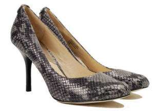 Michael Kors Pressley Python Embossed Shoes Heel Pumps 885932941368 
