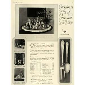   Ad Silver Dinner Table Dining Rogers Lunt Bowlen   Original Print Ad