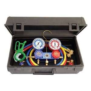 Professional R134a Manifold Gauge Set with Free 3 IN 1 Side Mount Can 