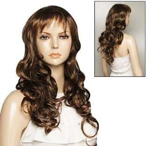  Black Brown Curly Synthetic Hairpieces Cosplay Hair Wigs 