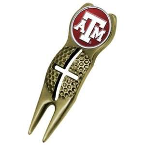  Texas A&M Aggies TAMU NCAA Cross Hair Golf Divot Tool Gold 
