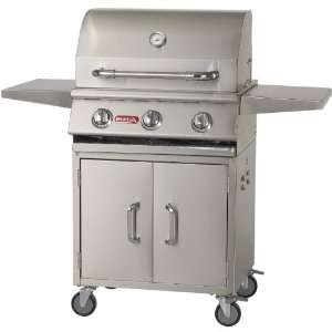   burner Stainless Steel Propane Gas Grill On Cart Patio, Lawn & Garden
