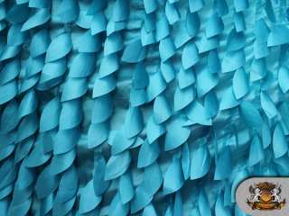Taffeta TURQUOISE Mango Leaves Fabrics / 58 60 Wide / Sold by the 