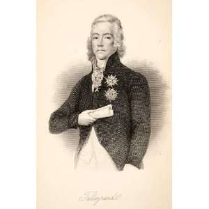  1882 Etching Portrait Charles Maurice Talleyrand Perigord 