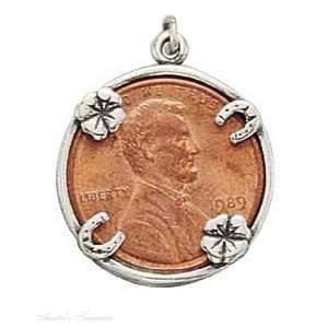  Sterling Silver Four Charm Lucky Penny Holder: Arts, Crafts & Sewing