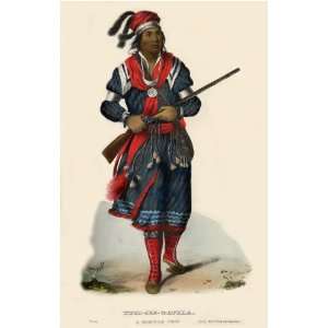 TUKO SEE MATHLA, a Seminole Chief McKenney Hall Indian Print 13 x 19 
