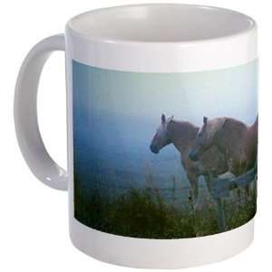 Belgian Horses in the Morning Calm Animals Mug by CafePress:  