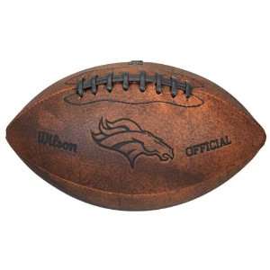 Denver Broncos Mini Leather Football:  Sports & Outdoors