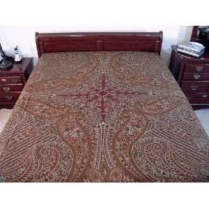  Tabassum Cashmere Ethnic Paisley Bedspread Blanket Thro 