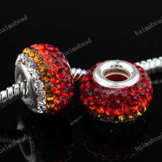 1X Swarovski Crystal True 925 Silver Core Charm Bead Fit Bracelet as 