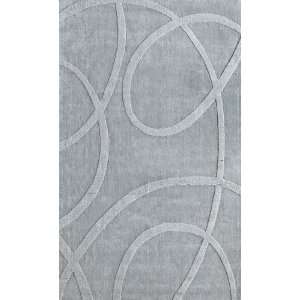  Contemporary Area Rugs Grey 5 x 8 100% Wool Hand Tufted 