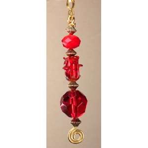   Red Rose Lampwork Glass Light or Ceiling Fan Pull: Home Improvement