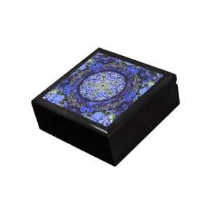  Blue Delphinium Celtic Vine Jewelry Box: Kitchen & Dining