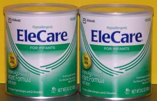 14.1oz cans EleCare Unflavored with DHA/ARA   NEW 070074535111 