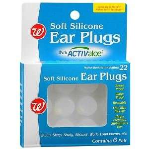   Soft Silicone Ear Plugs, 6 pr Health & Personal 