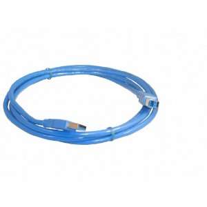   Cable Store Blue 6 Foot USB 3.0 Super Speed Printer / Scanner Cable