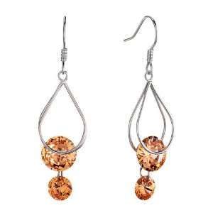   Frame Dangle Topaz Swarovski Crystal Sale Earrings: Pugster: Jewelry